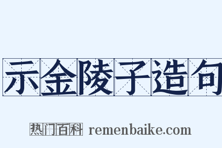 示金陵子造句是什么意思的图片
